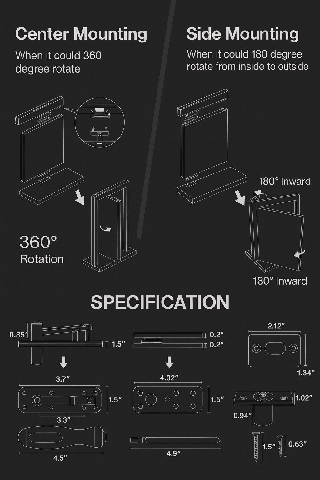 Prestige Pivot Door Hardware – Heavy-Duty Pivot System