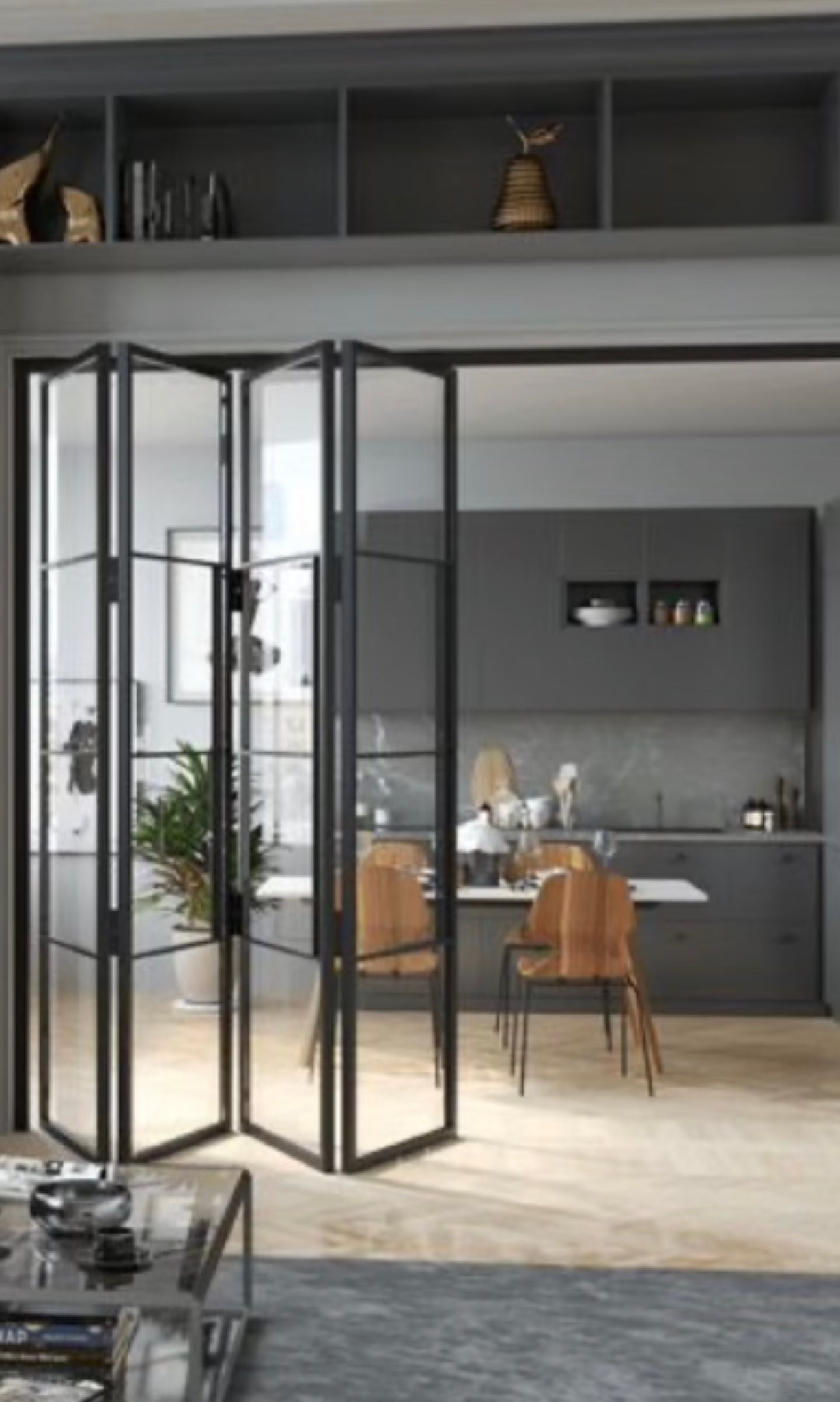 Islamorada Design Glass Multi Folding Panel Doors