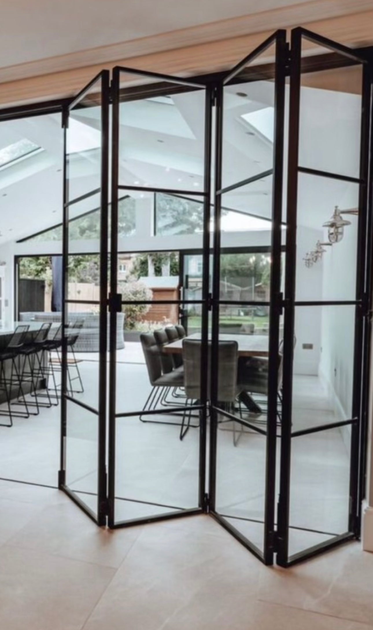 Islamorada Design Glass Multi Folding Panel Doors