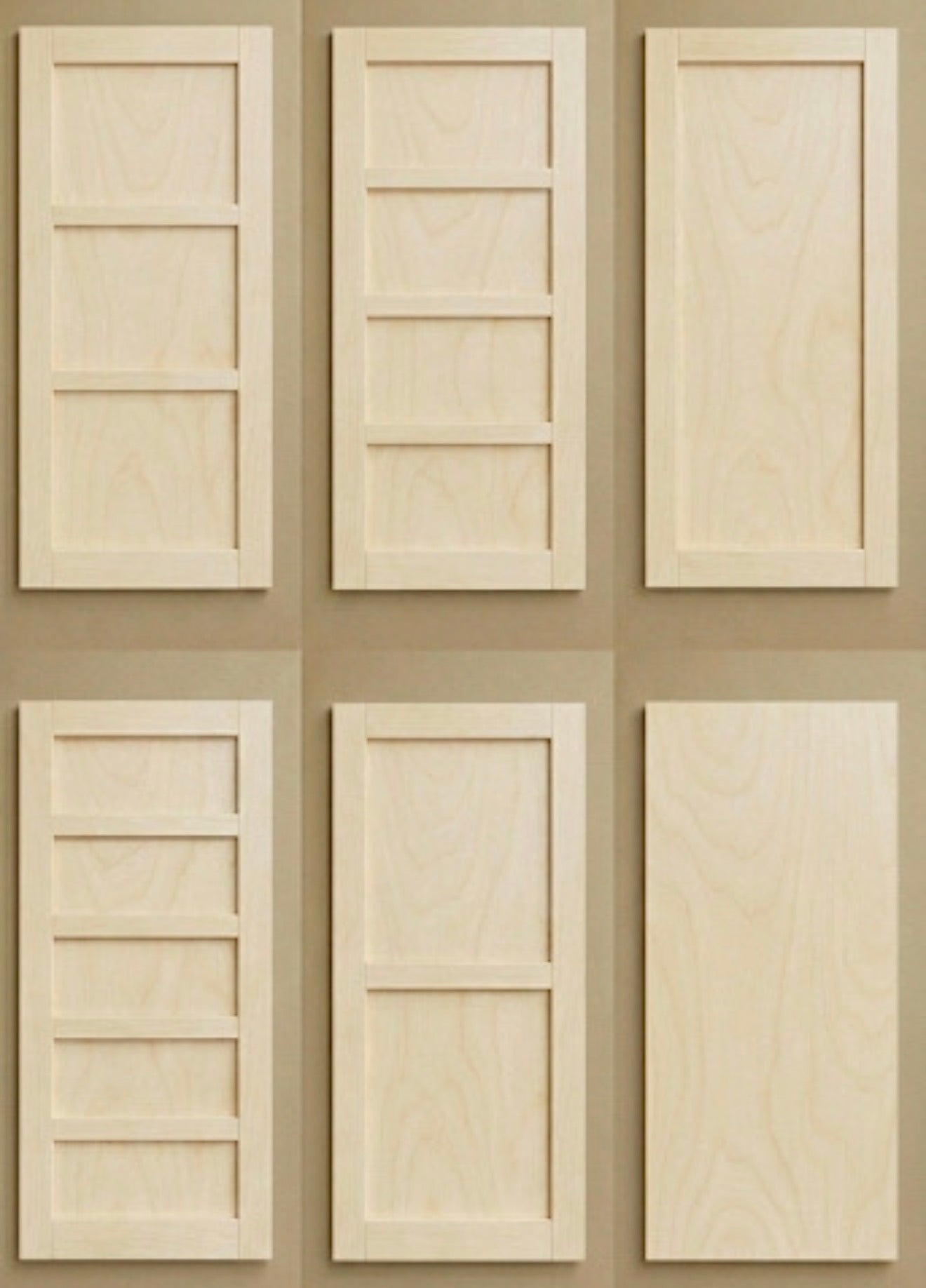 RLD ReadyShip - Slab Only Doors Birch (80IN H Series)