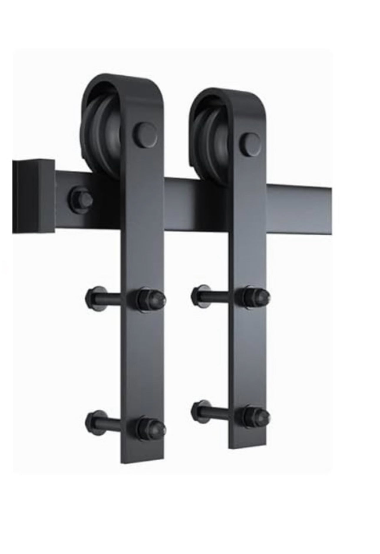 Modern Front Strap Sliding Door Track Set