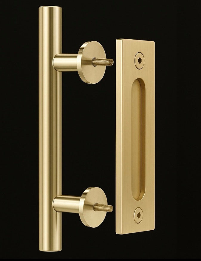 Prestige Minimalist Gold Door Pull Set