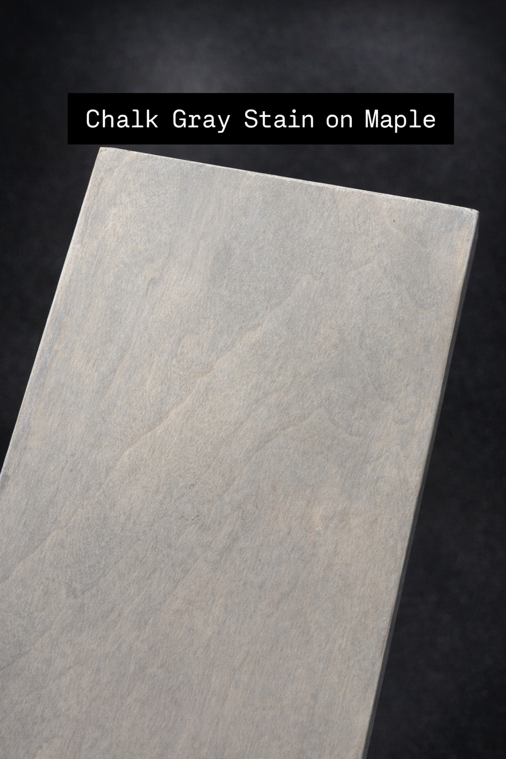 A sample you can purchase before you buy the door of Chalk Gray stain on Maple by Rustic Luxe Designs.