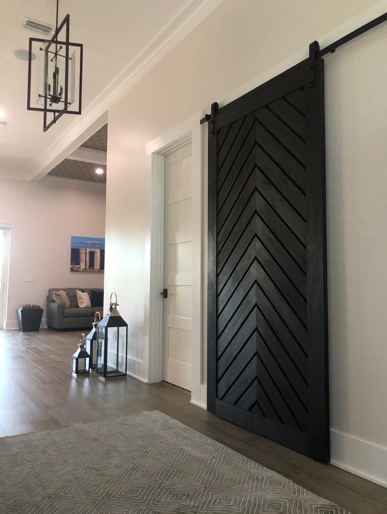 Chevron Full Panel Door - Rustic Luxe Designs