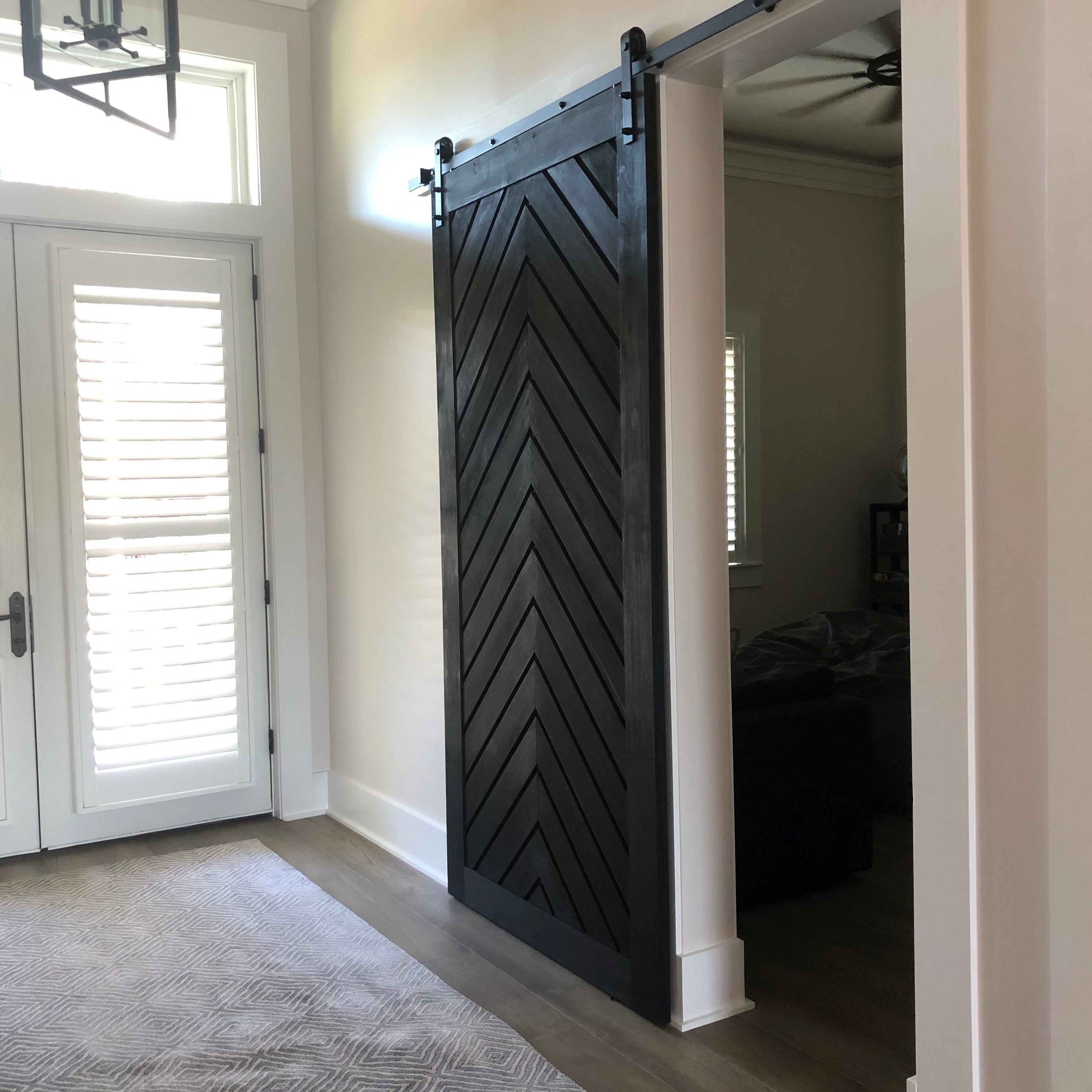 Chevron Full Panel Door - Rustic Luxe Designs