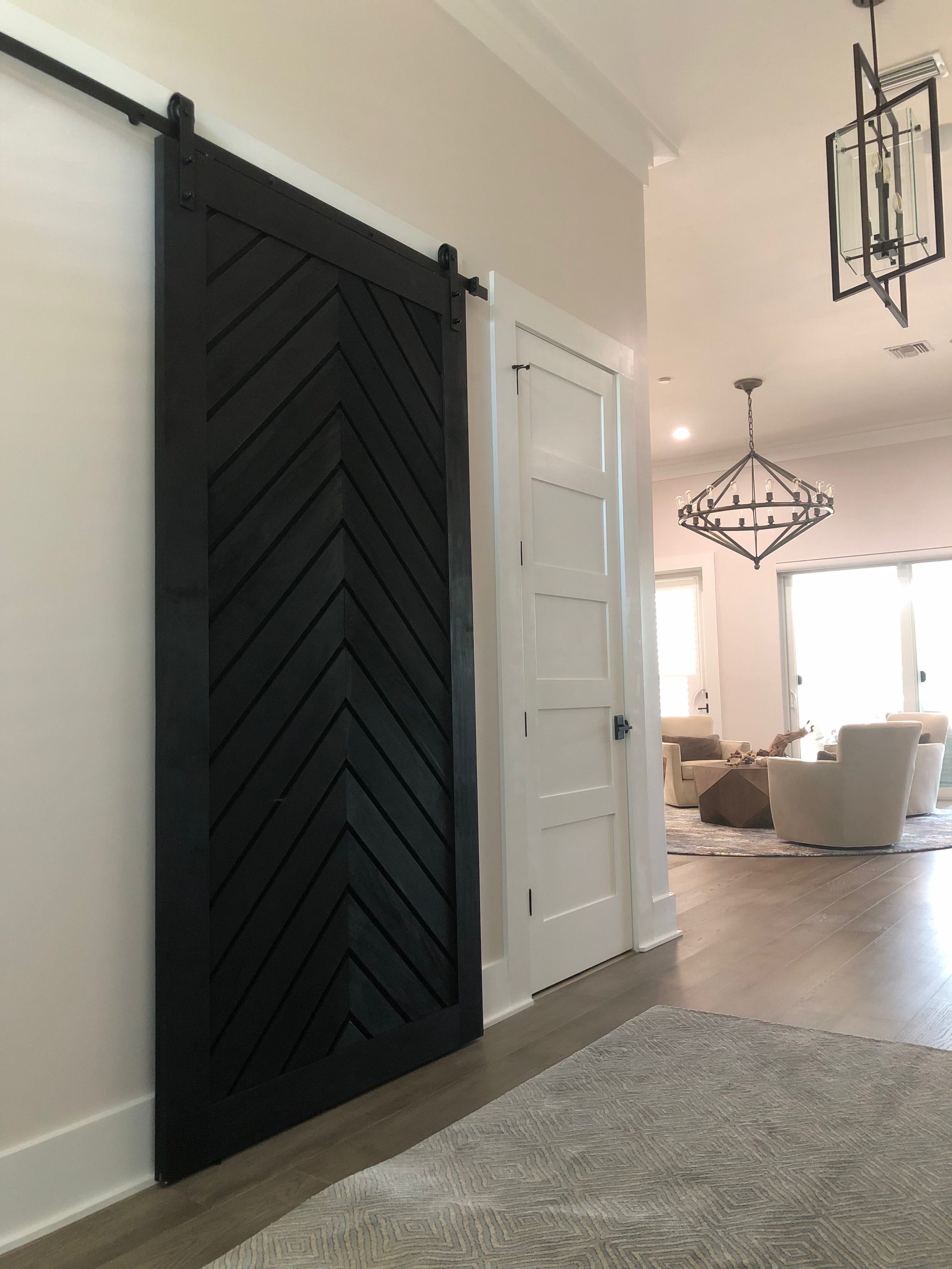 Chevron Full Panel Door - Rustic Luxe Designs