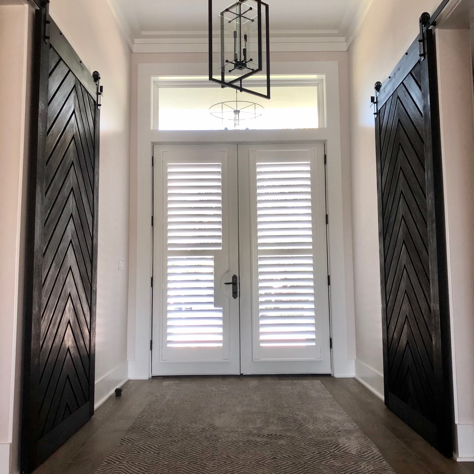 Chevron Full Panel Door - Rustic Luxe Designs