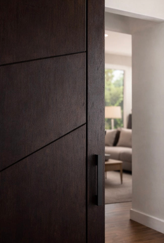 Boczanel architectural interior door rift white oak tobacco stain modern luxury home