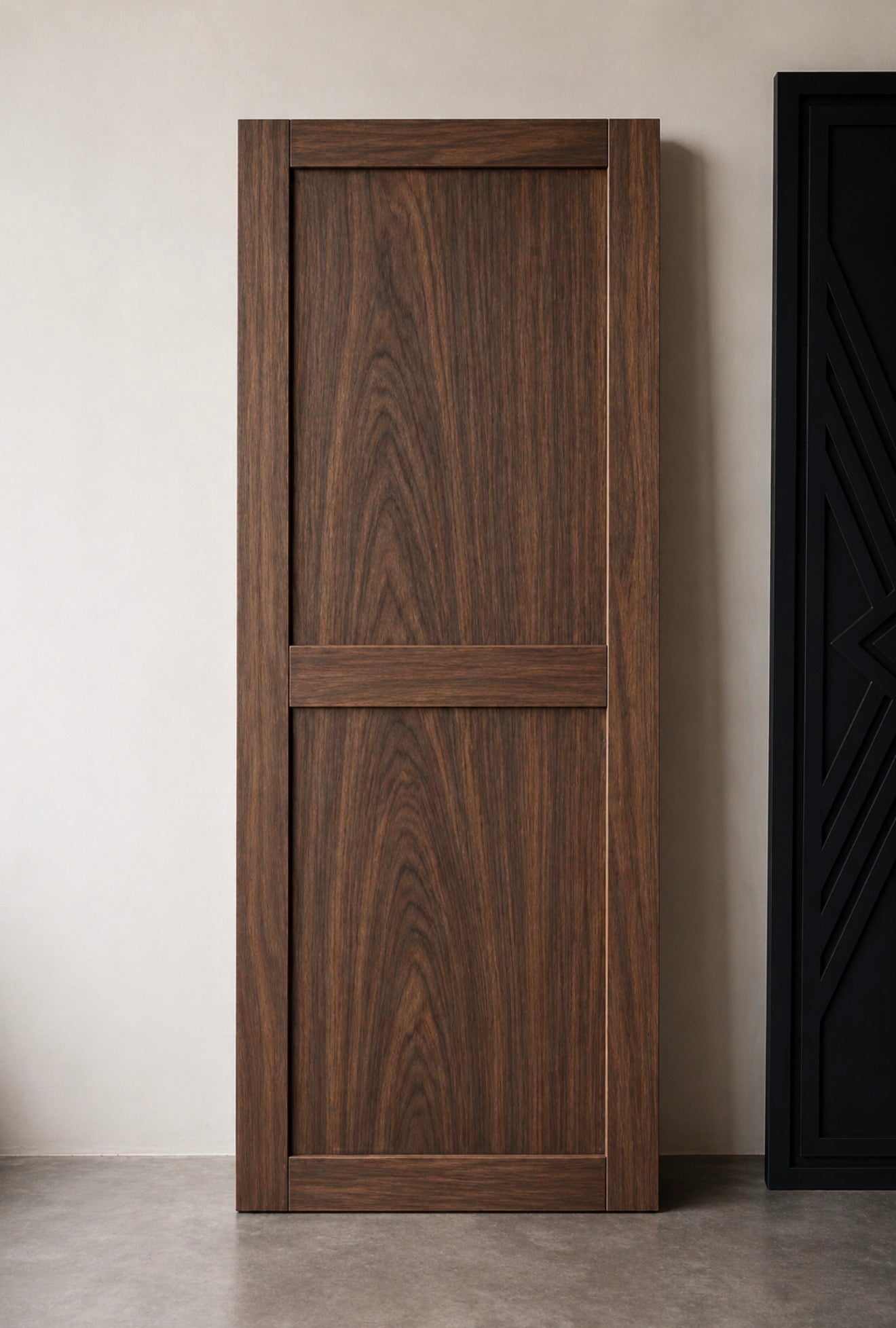 Walnut 2 Panel Interior Door Raw Unfinished - Rustic Luxe Designs