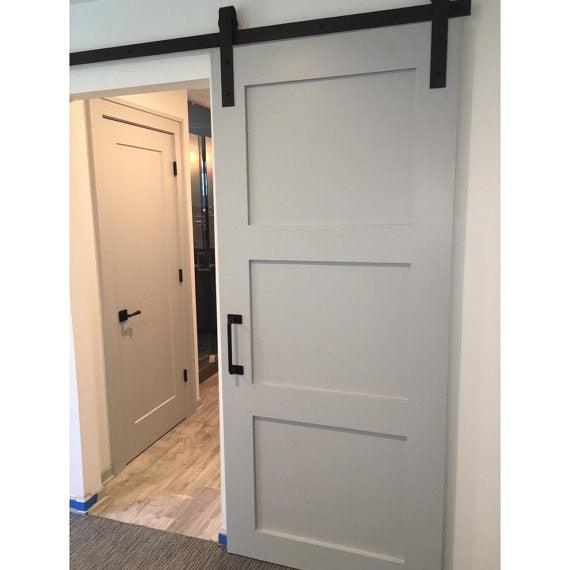 3-Panel Barn Door in Bedroom