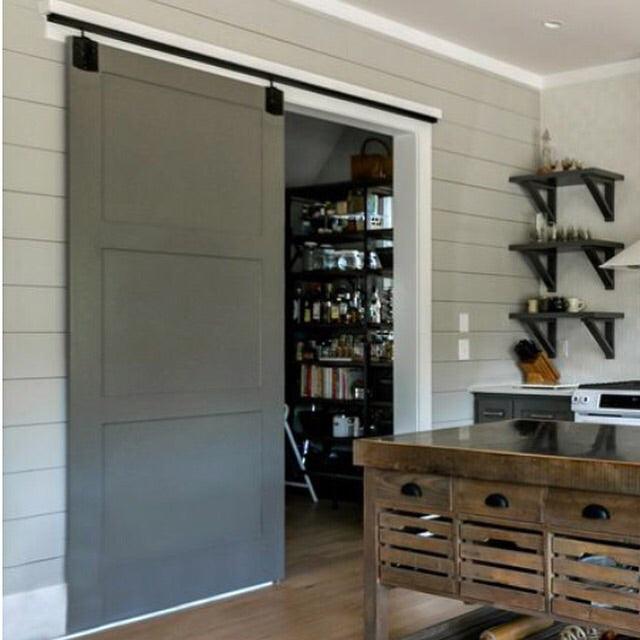 3-Panel Barn Door in Bedroom