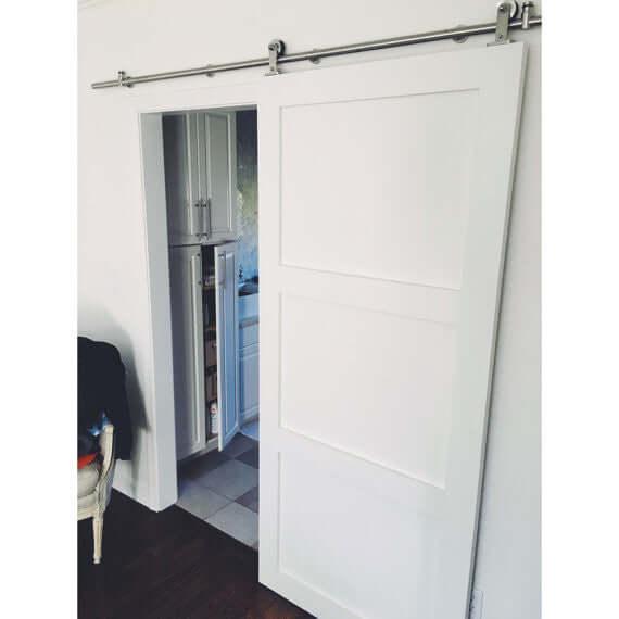3-Panel Barn Door in Bedroom