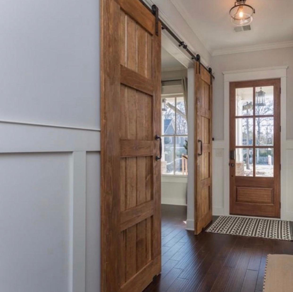 4-Panel Sliding Barn Door in Entryway