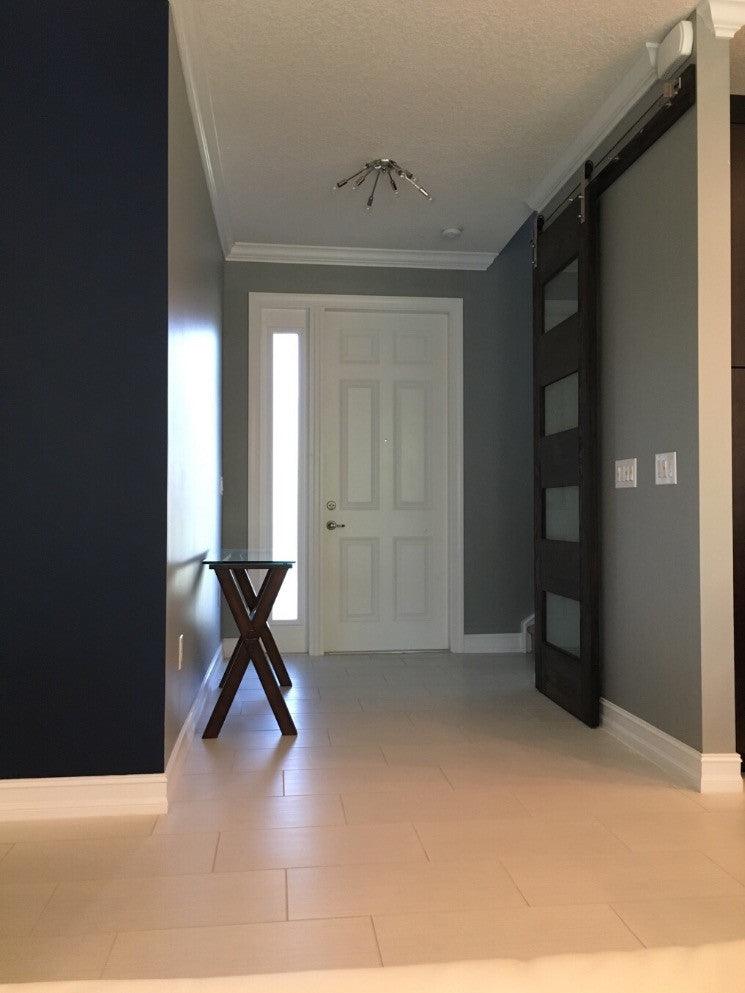 4-Panel Glass Sliding Barn Door