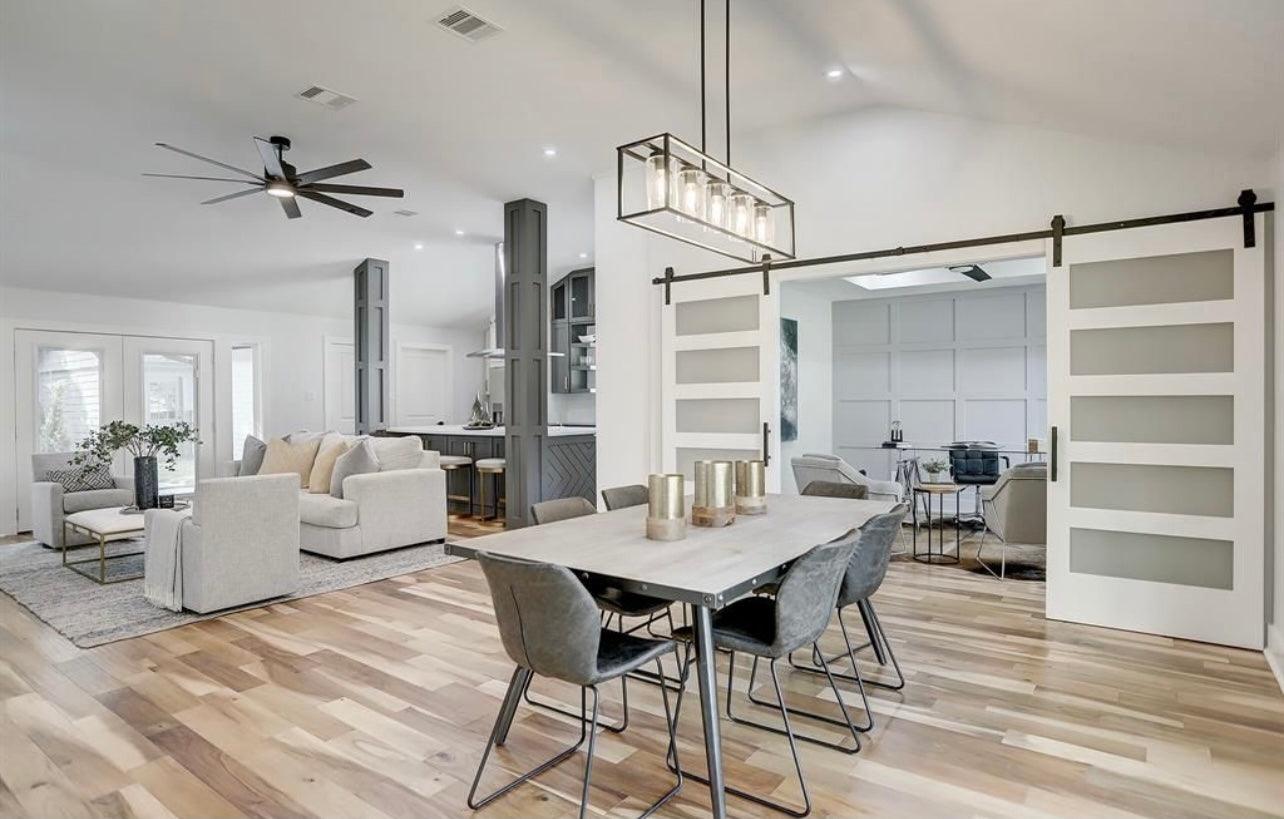 5-Panel Glass Interior Sliding Barn Door