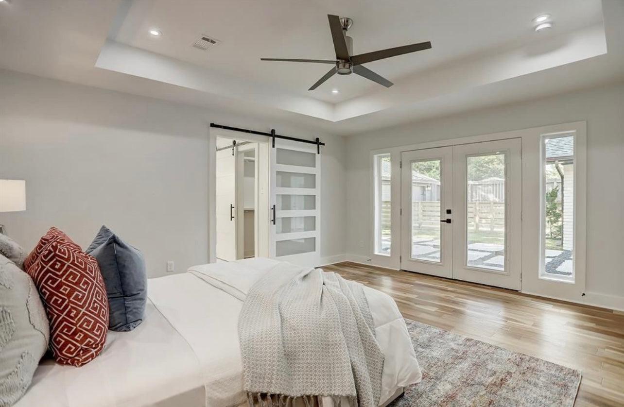 5-Panel Glass Interior Sliding Barn Door