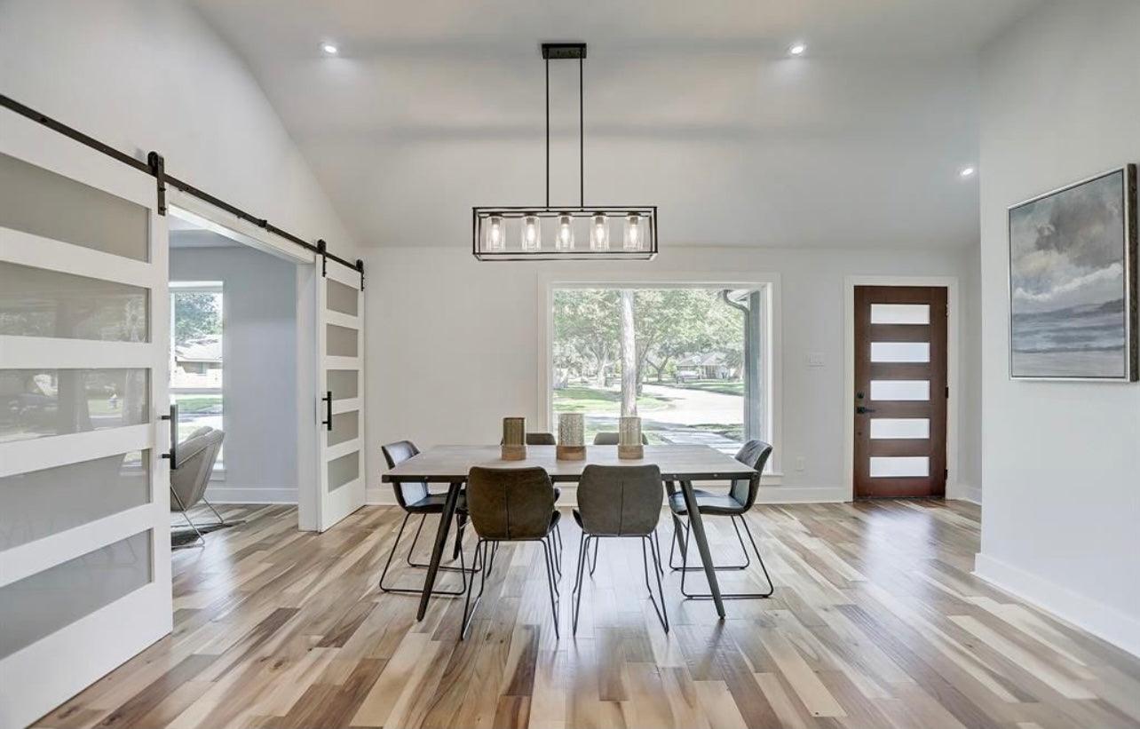 5-Panel Glass Interior Sliding Barn Door