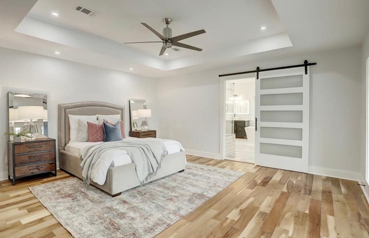 5-Panel Glass Interior Sliding Barn Door