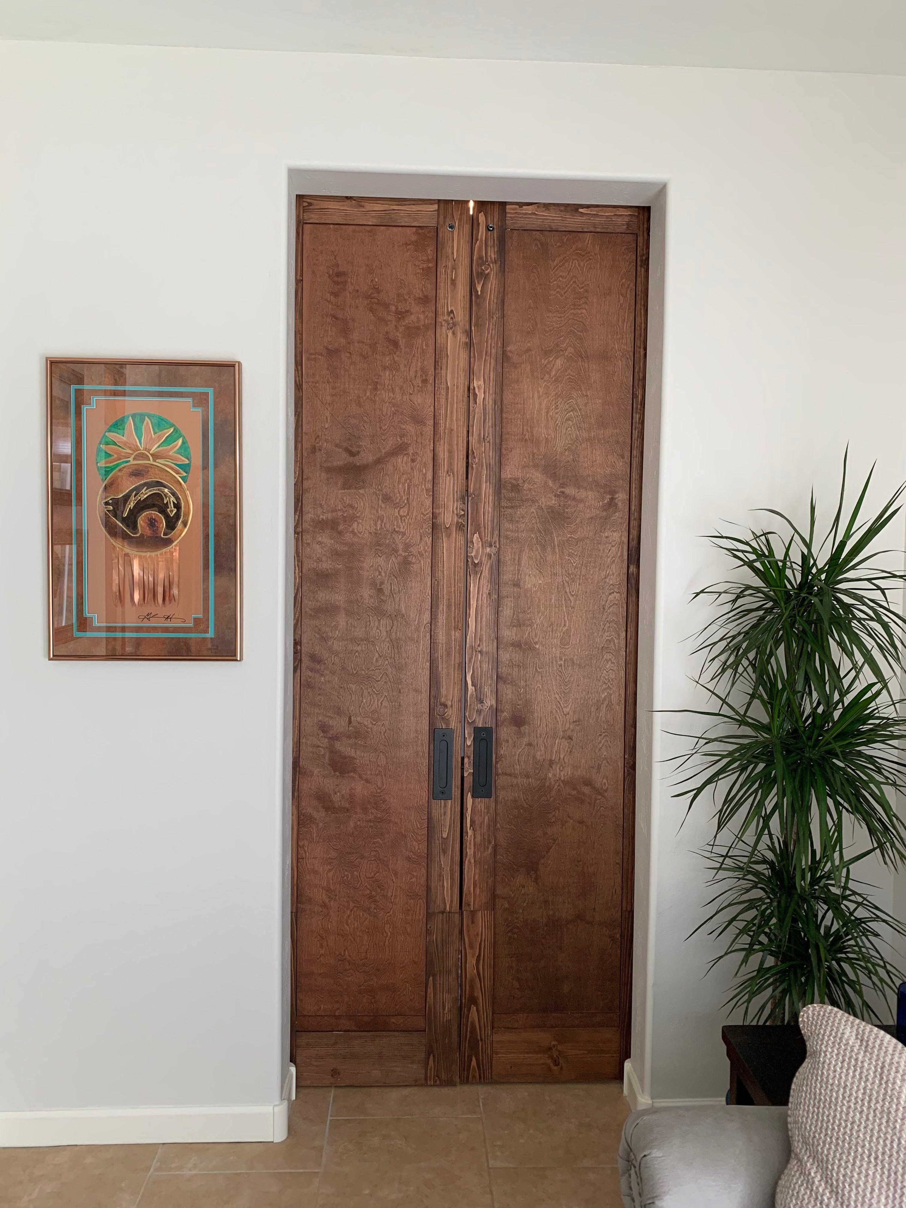 Arabesque Interior Sliding Glass Barn Door