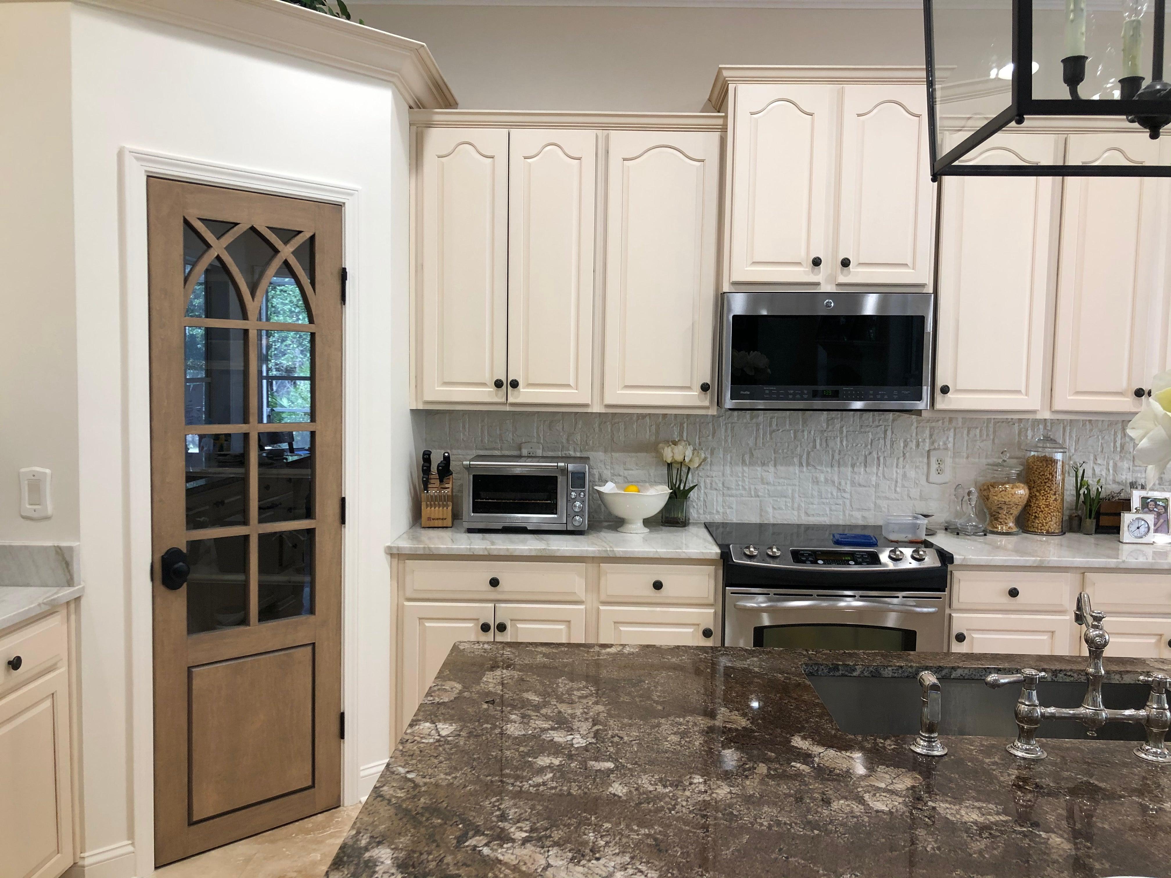 Arabesque Interior Sliding Glass Barn Door