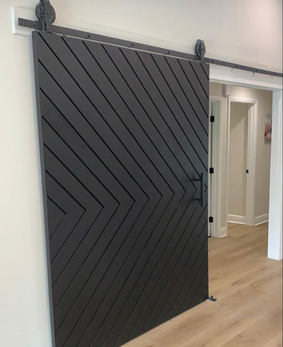 Boundless Chevron Interior Sliding Barn Door