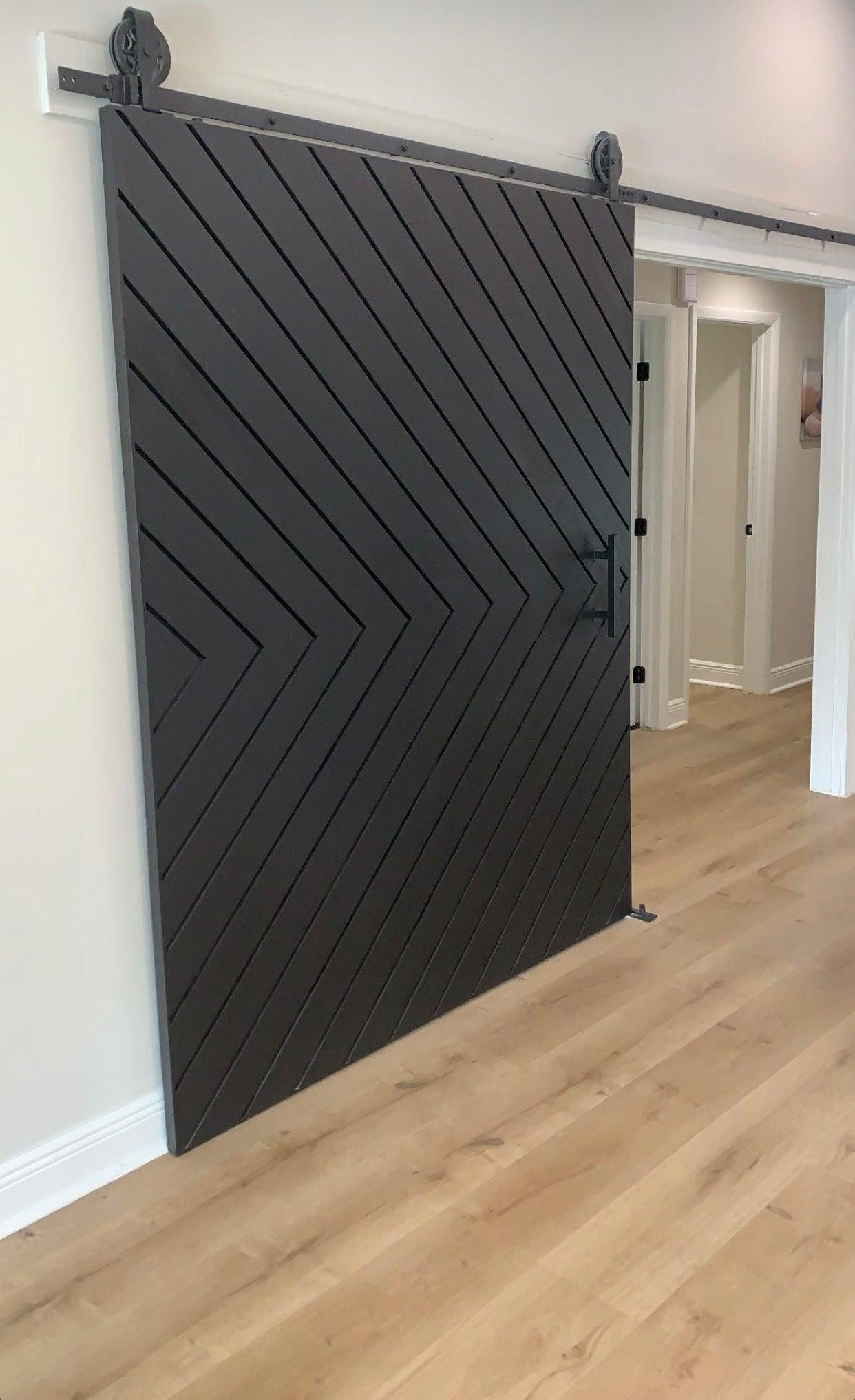 Boundless Chevron Interior Sliding Barn Door