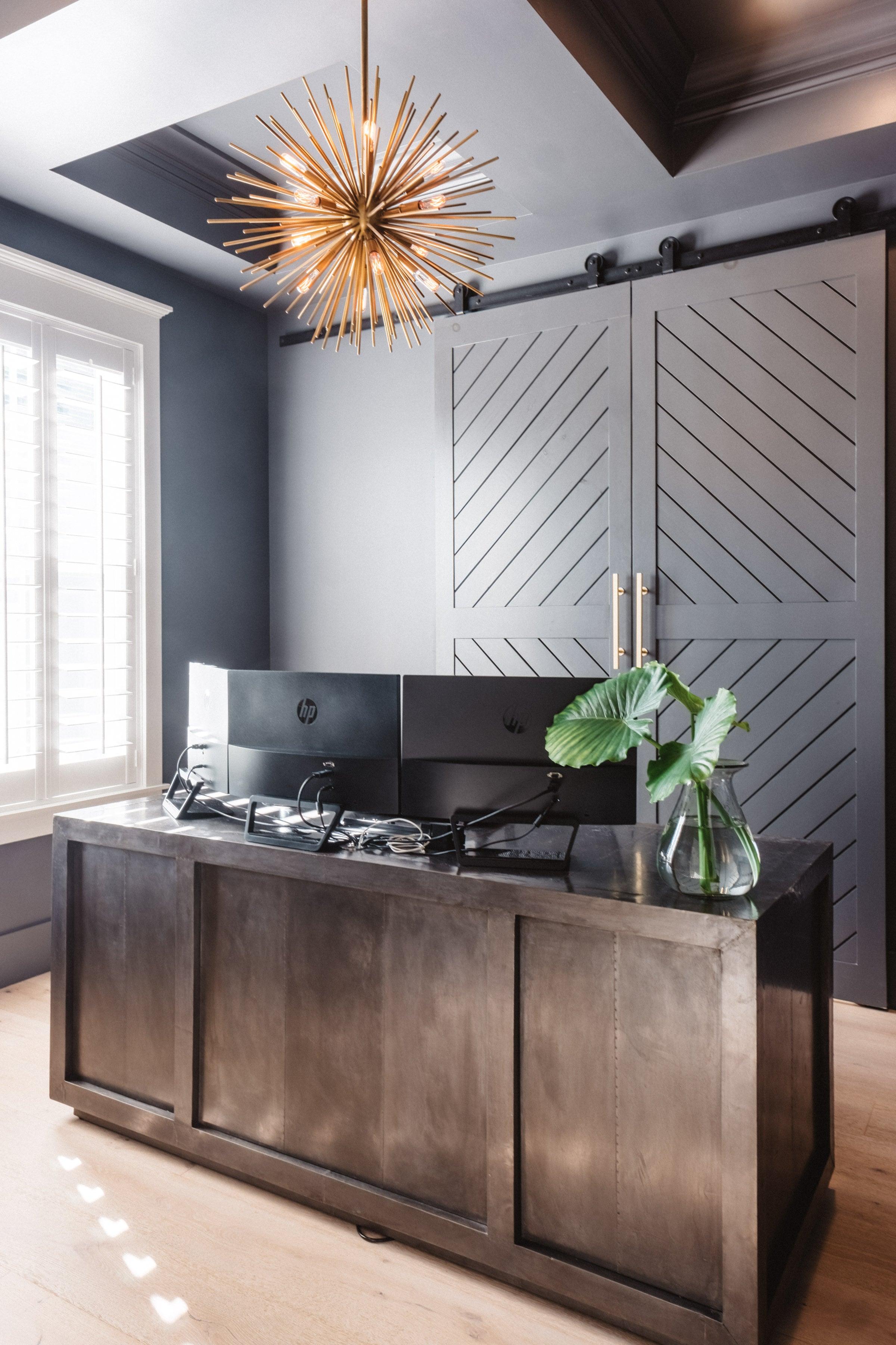 Chevron 2-Panel Interior Sliding Barn Door