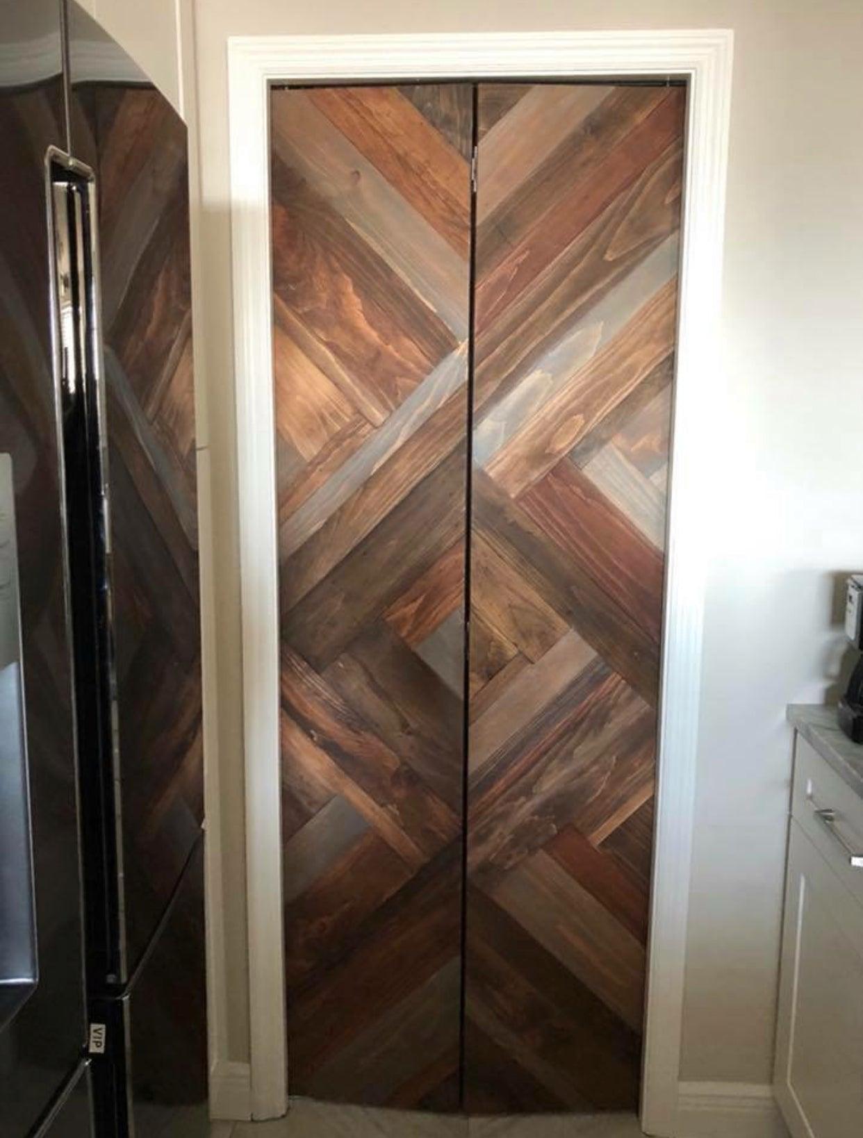 Herringbone Bi-Fold Doors - Rustic Luxe Designs
