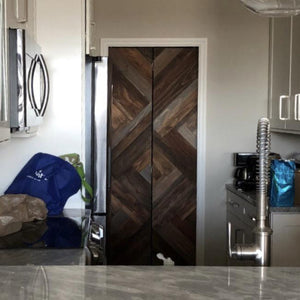 Herringbone Bi-Fold Doors - Rustic Luxe Designs