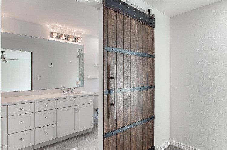 Metal Trim 4-Panel Door - Rustic Luxe Designs