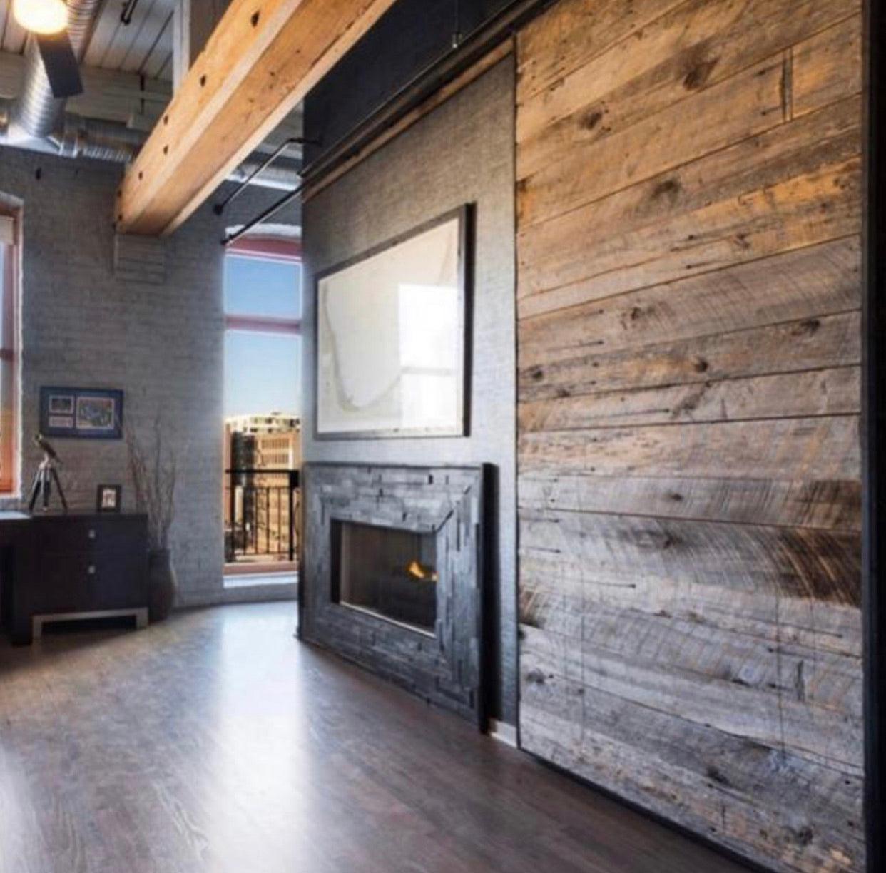 Metal Trim Plank Door - Rustic Luxe Designs