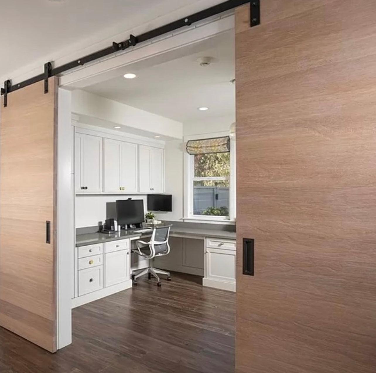 Minimalist Slab Door - Rustic Luxe Designs