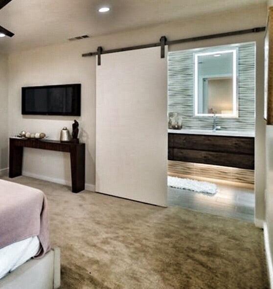 Minimalist Slab Door - Rustic Luxe Designs