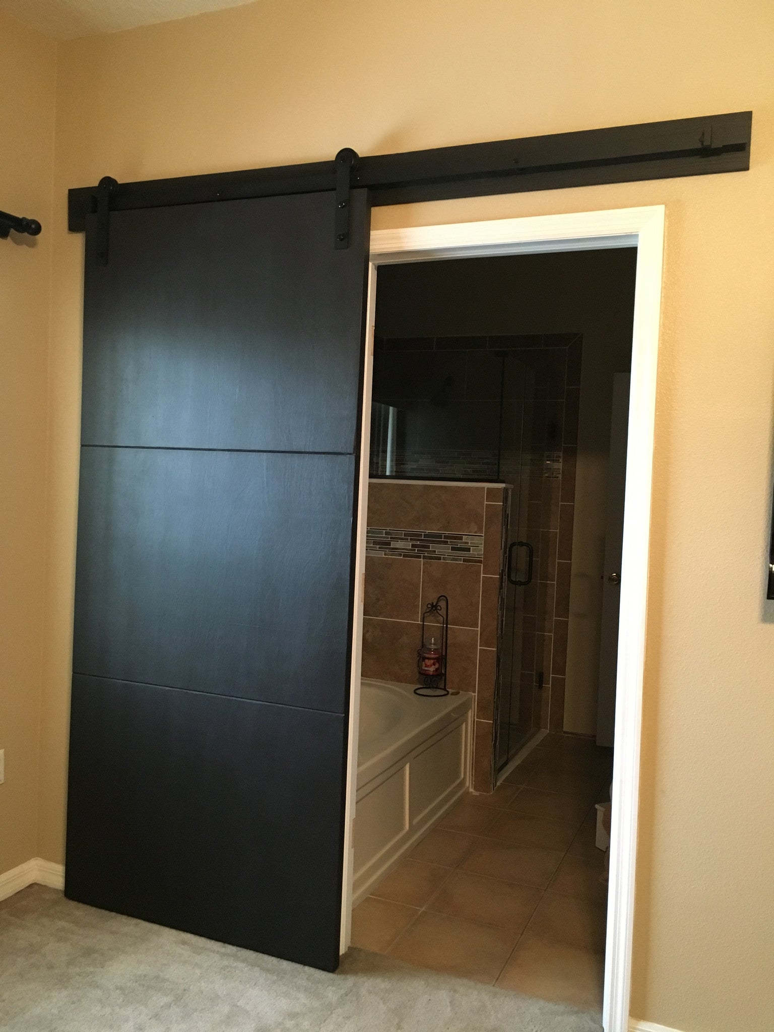 Minimalist Slab Door - Rustic Luxe Designs