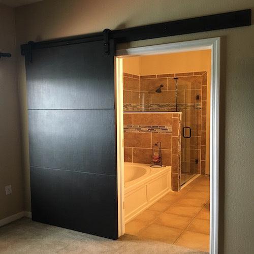 Minimalist Slab Door - Rustic Luxe Designs