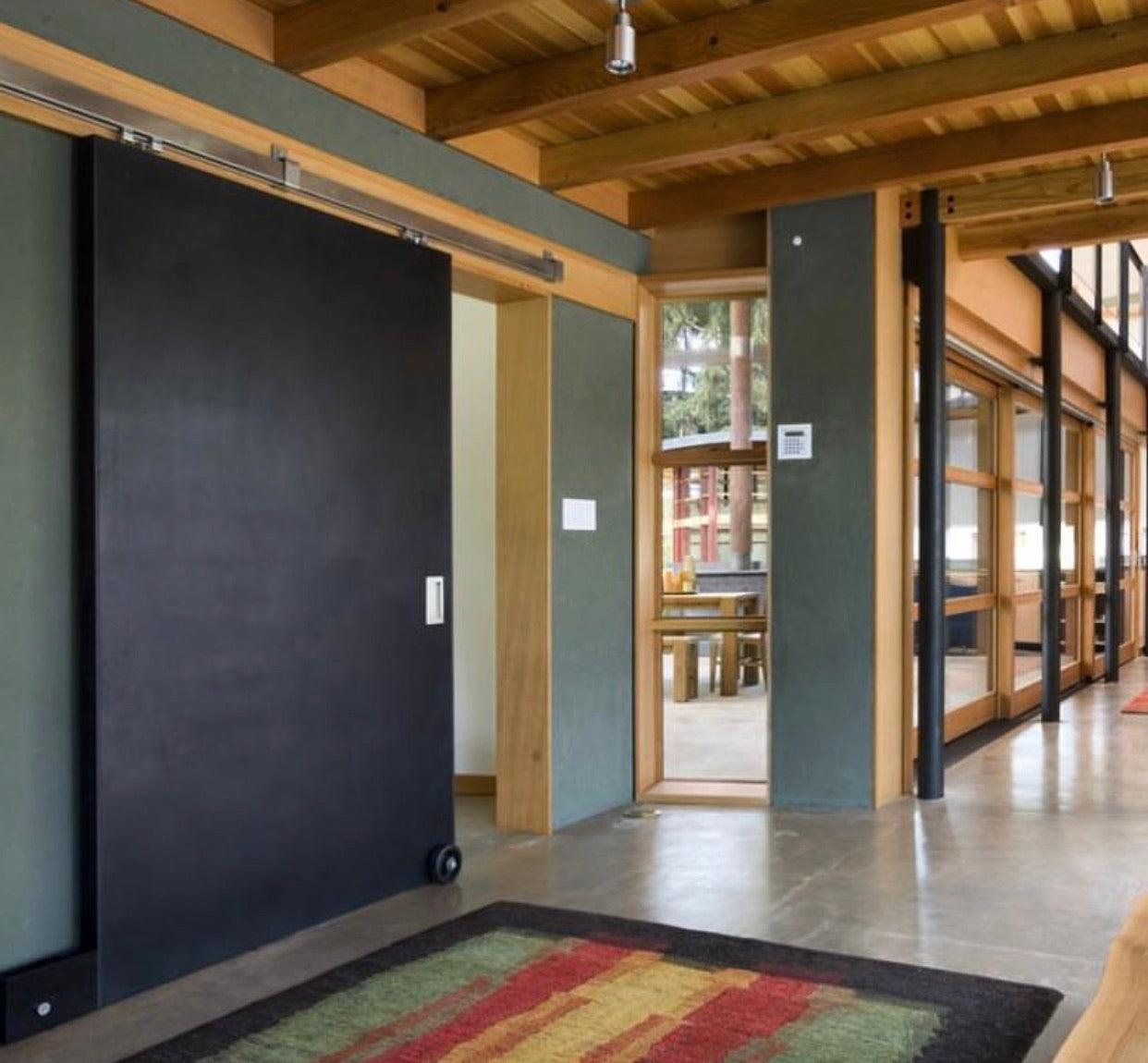 Minimalist Slab Door - Rustic Luxe Designs