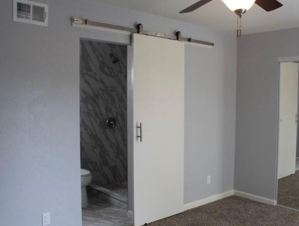 Minimalist Slab Door - Rustic Luxe Designs