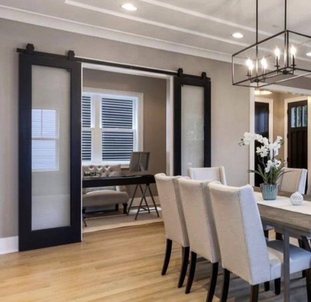 Solid Glass Door - Rustic Luxe Designs