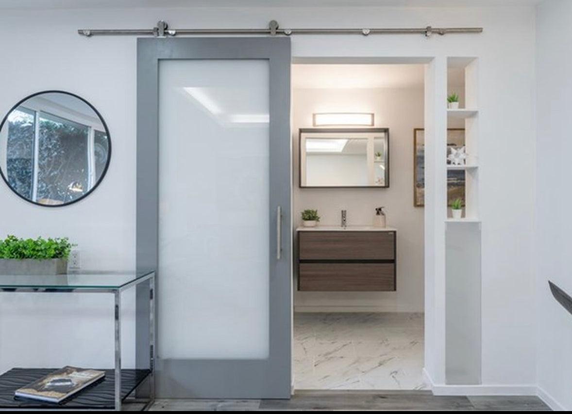 Solid Glass Door - Rustic Luxe Designs