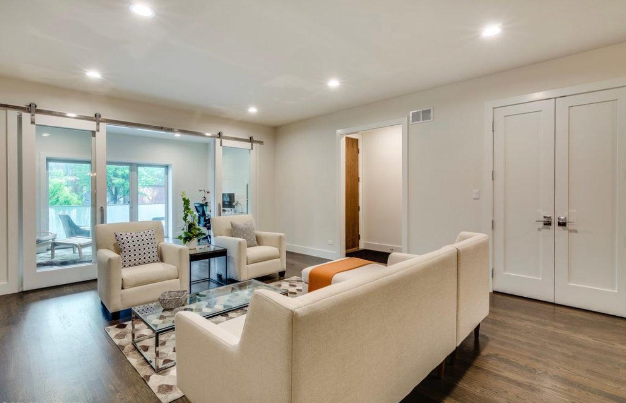 Solid Glass Door - Rustic Luxe Designs
