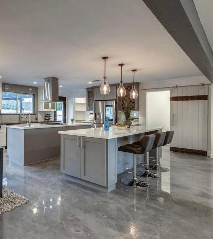 Vertical Plank Metal Trim Door - Rustic Luxe Designs