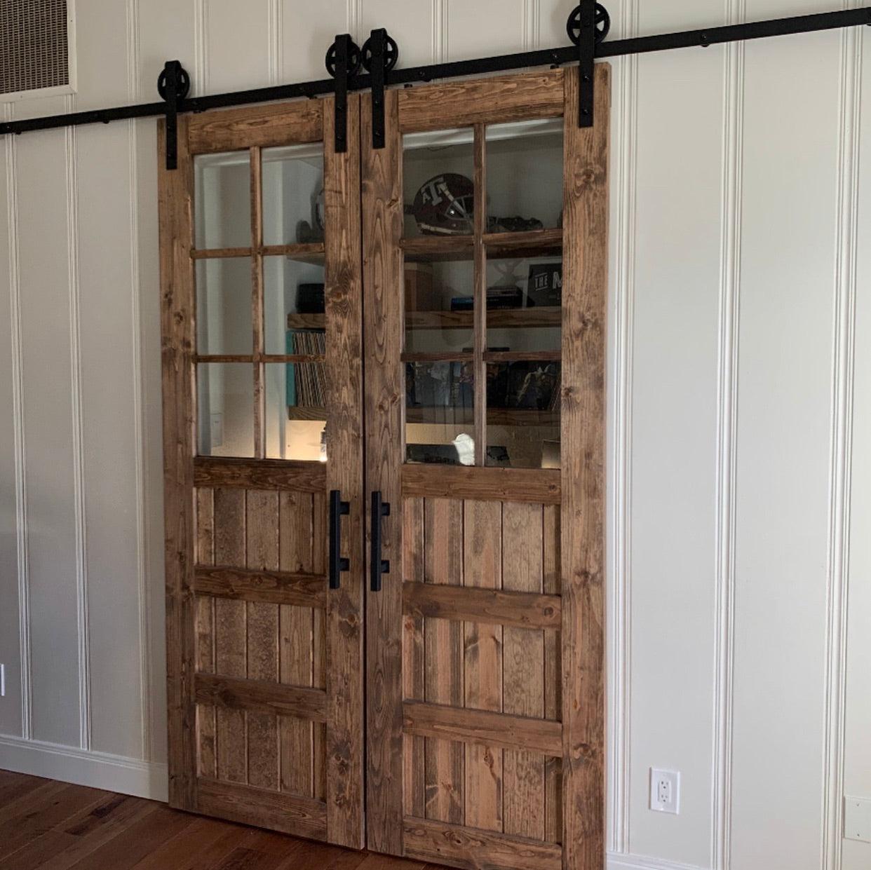 Vintage 3-Panel Glass Door - Rustic Luxe Designs