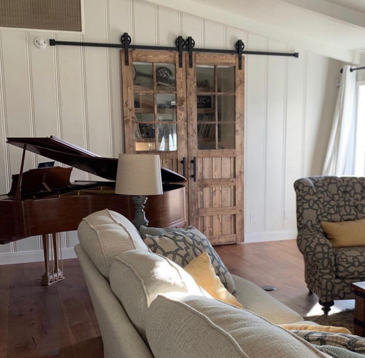 Vintage 3-Panel Glass Door - Rustic Luxe Designs