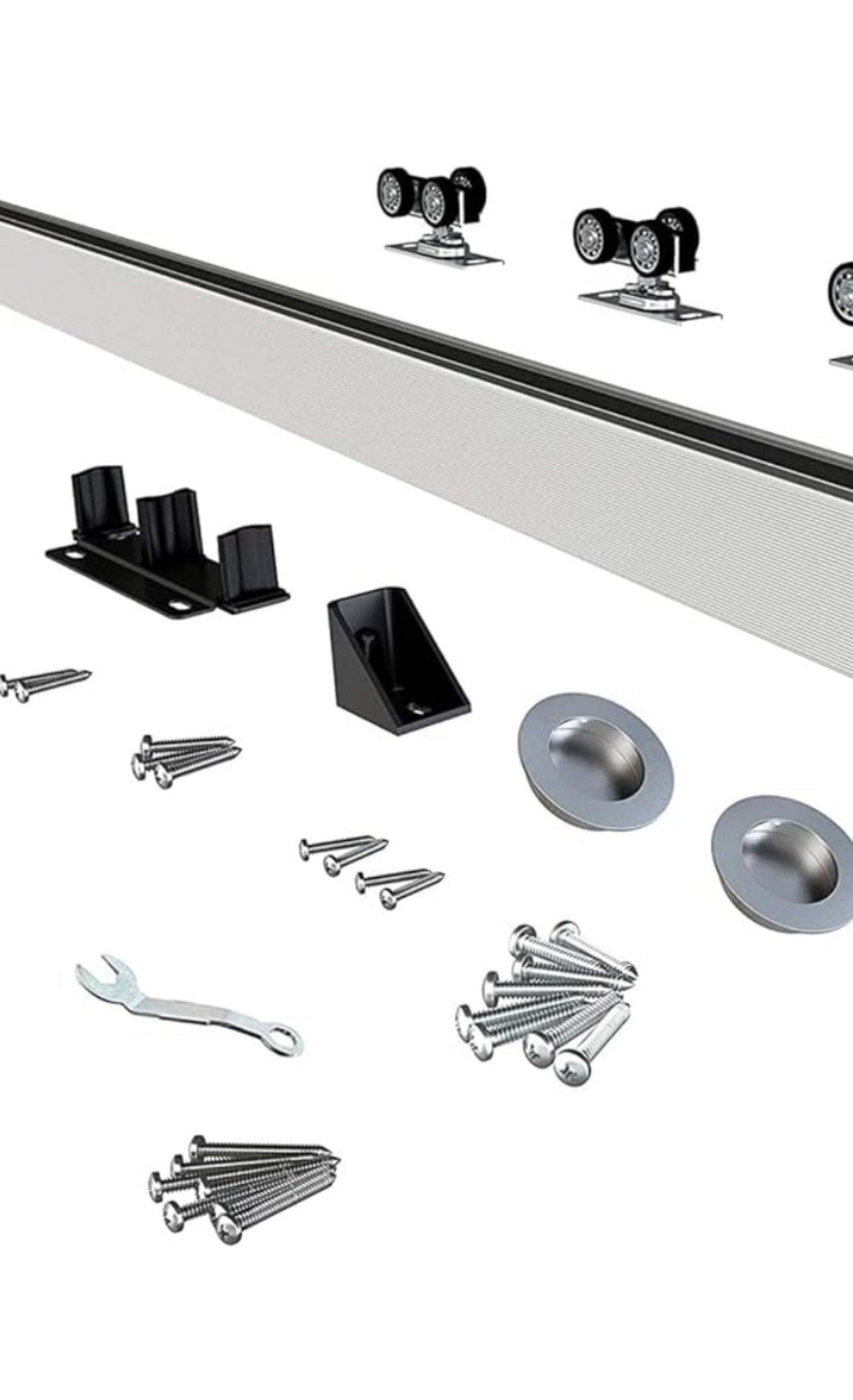 Aluminum Bypass Closet Door Track Set