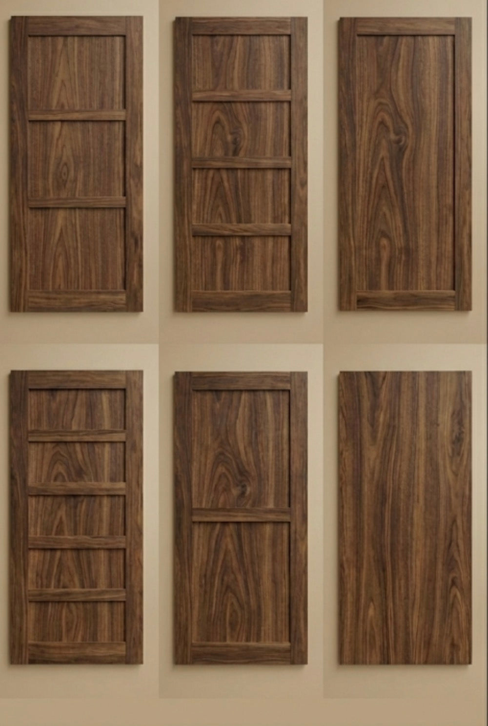 RLD ReadyShip - Slab Only Doors Walnut (80IN H Series)