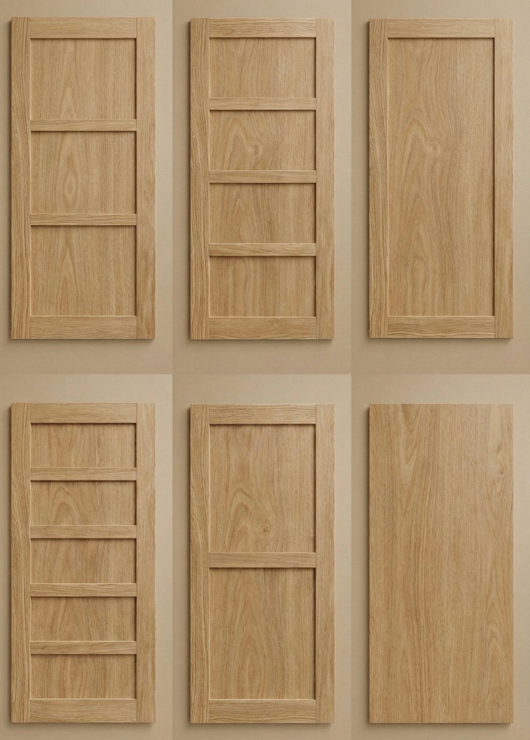 RLD ReadyShip - Slab Only Doors White Oak (80IN H Series)