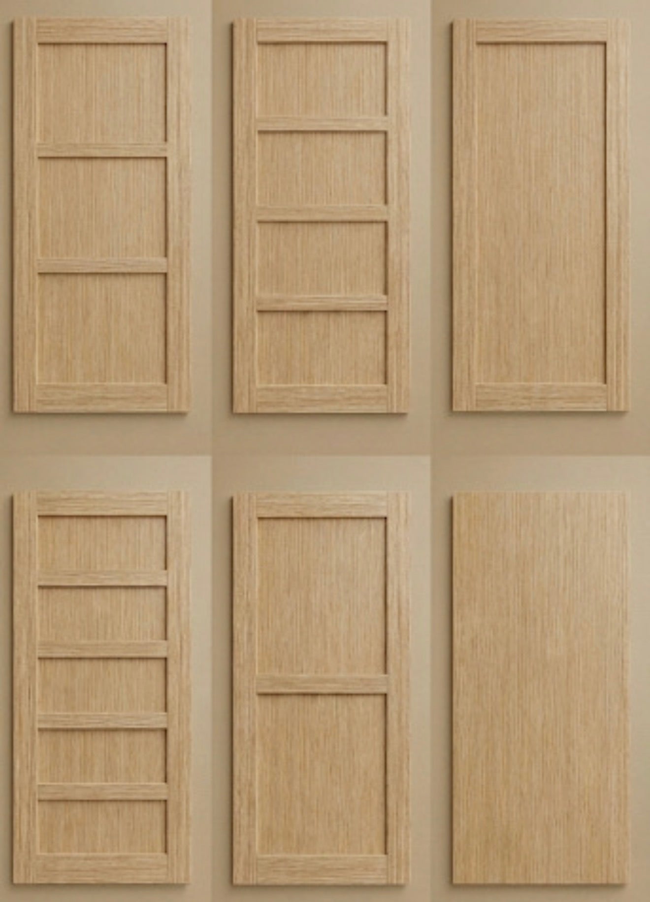 RLD ReadyShip - Slab Only Doors White Oak Rift (96IN H Series)