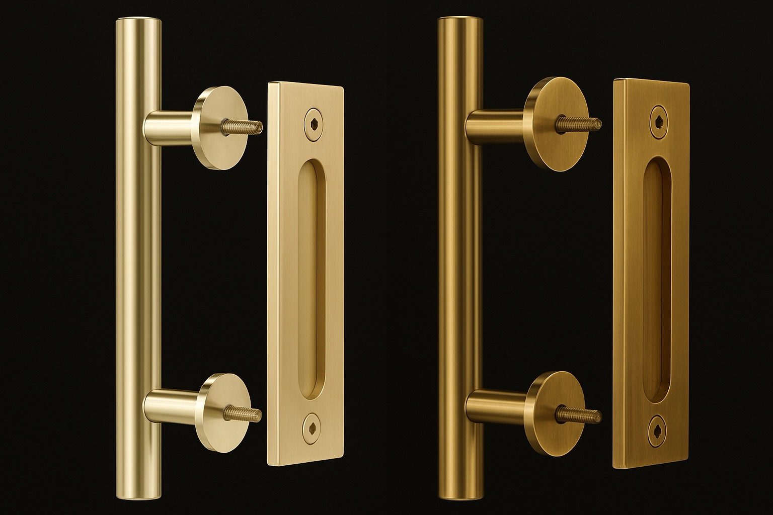 Prestige Minimalist Gold Door Pull Set