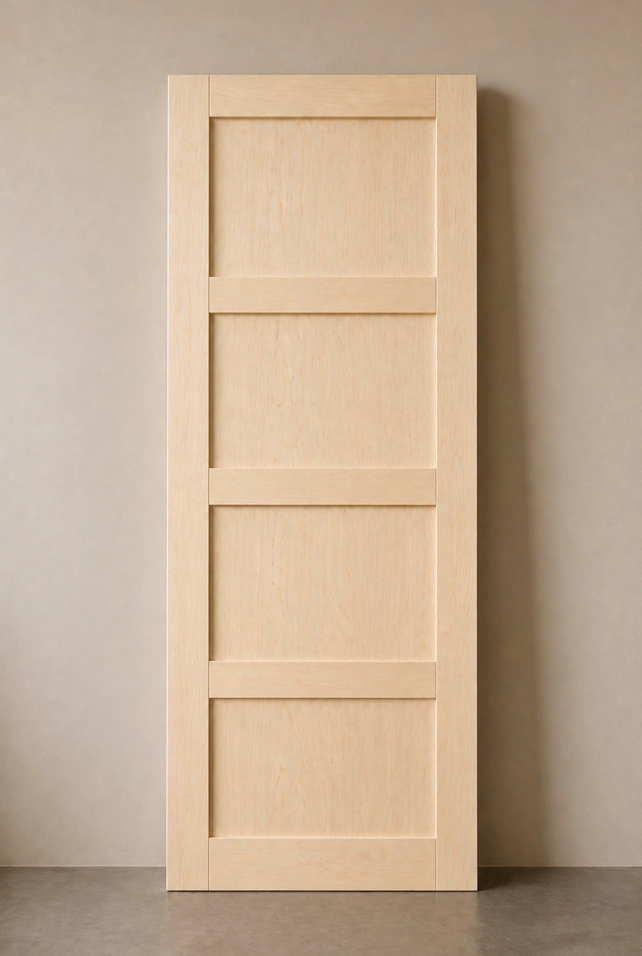 Birch Wooden Interior 4 Panel Door  34X96 - Rustic Luxe Designs