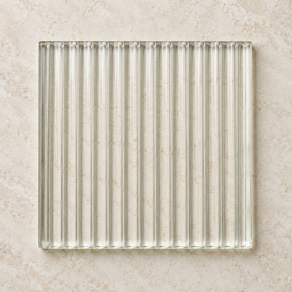 Illustrative Clear Reeded glass sample swatch